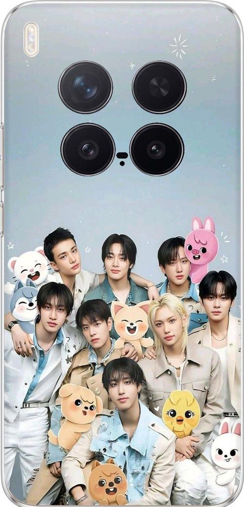Vivo X300 Pro Uyumlu Tray Kids K-Pop Grubu ve SKZOO Temalı Baskılı Silikon Kılıf