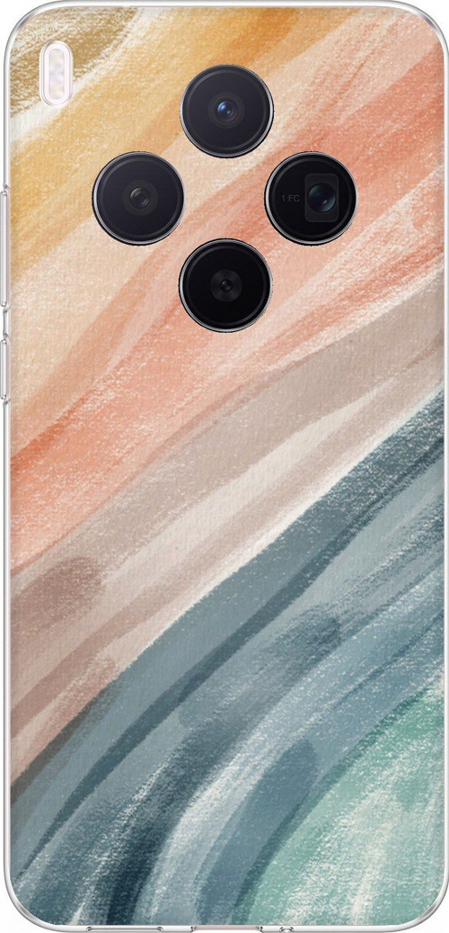 Vivo X300 Uyumlu Modern Renk Paleti Baskılı Silikon Kılıf