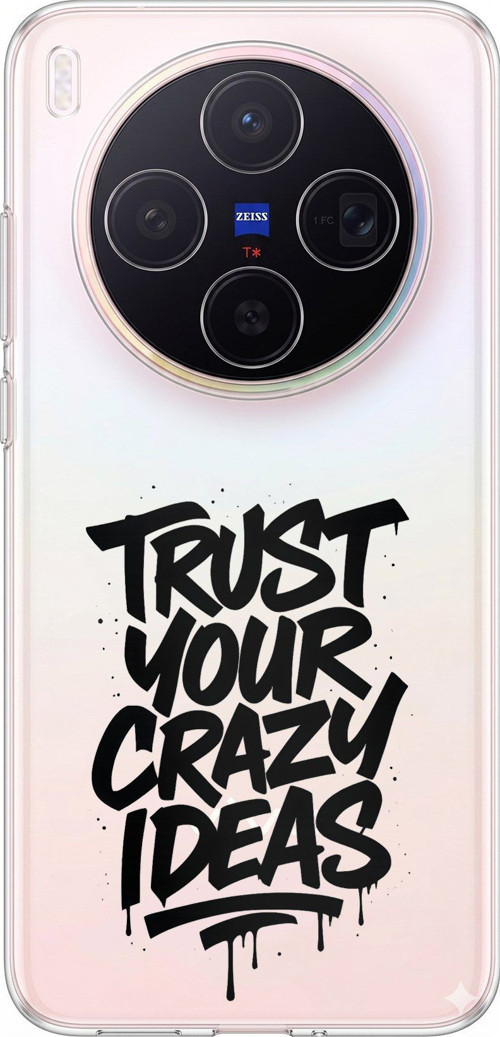 Vivo X300 Uyumlu Crazy Trust Baskılı Silikon Kılıf