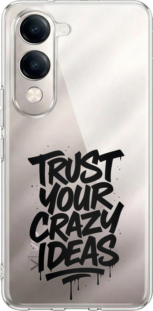 Vivo Y04 Uyumlu Crazy Trust Baskılı Silikon Kılıf