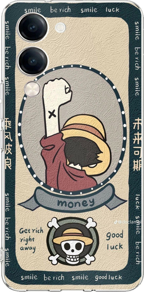 Vivo Y04 Uyumlu One Piece Dolar Baskılı Silikon Kılıf