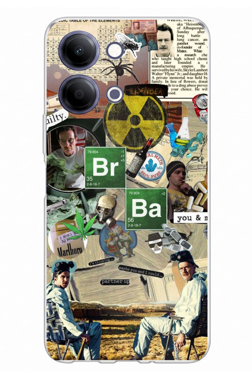 Vivo Y11D / Y05 4G Uyumlu Breaking Bad Kolaj Baskılı Silikon Kılıf