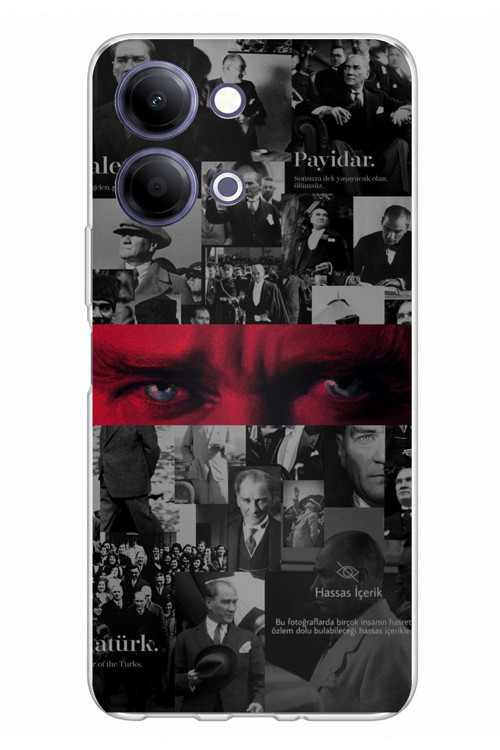 Vivo Y11D / Y05 4G Uyumlu Atatürk Gözler Tasarım Baskılı Silikon Kılıf