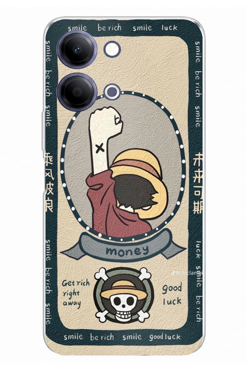 Vivo Y11D / Y05 4G Uyumlu One Piece Dolar Baskılı Silikon Kılıf