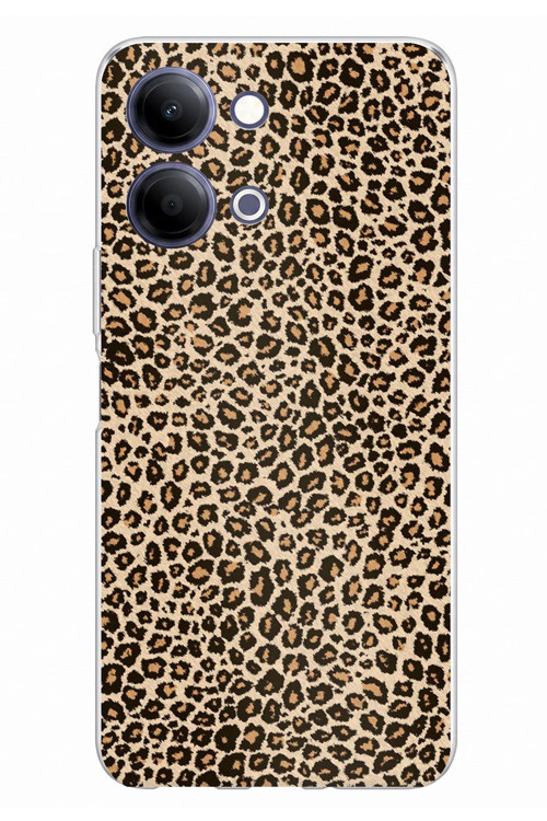 Vivo Y11D / Y05 4G Uyumlu Leopar Tasarımlı Baskılı Silikon Kılıf