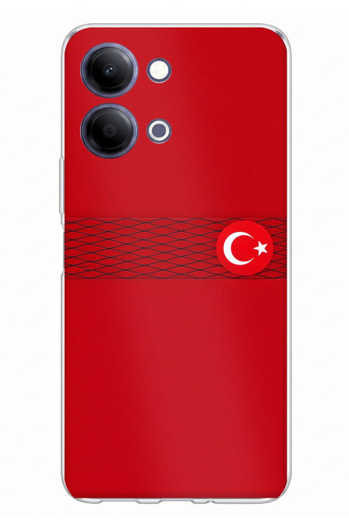 Vivo Y11D / Y05 4G Uyumlu Türk Milli Takım Izgara Desenli Forma Baskılı Silikon Kılıf
