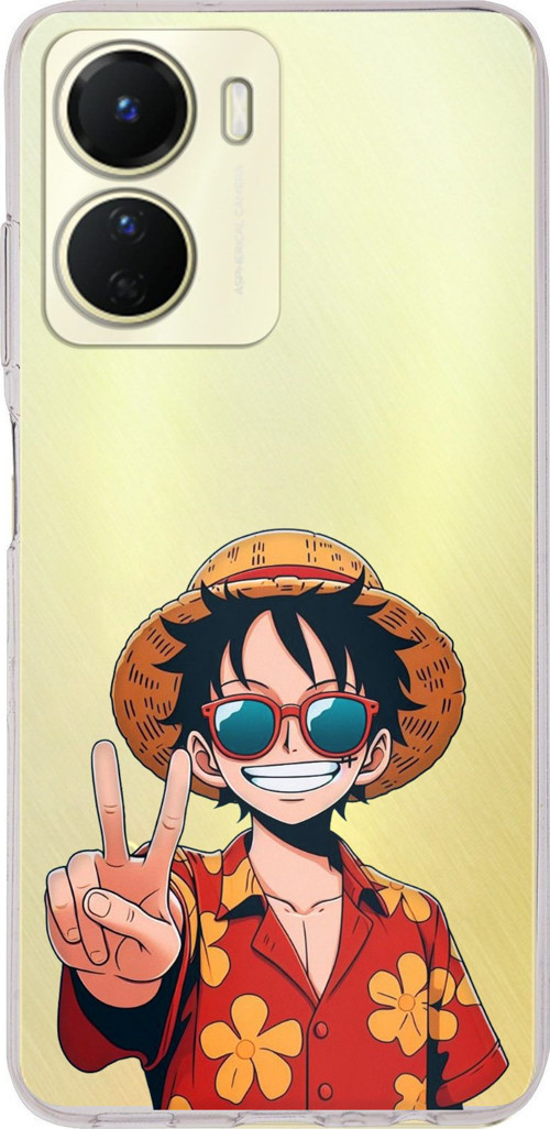 Vivo Y16 Uyumlu Monkey D. Luffy Tasarımlı Baskılı Silikon Kılıf