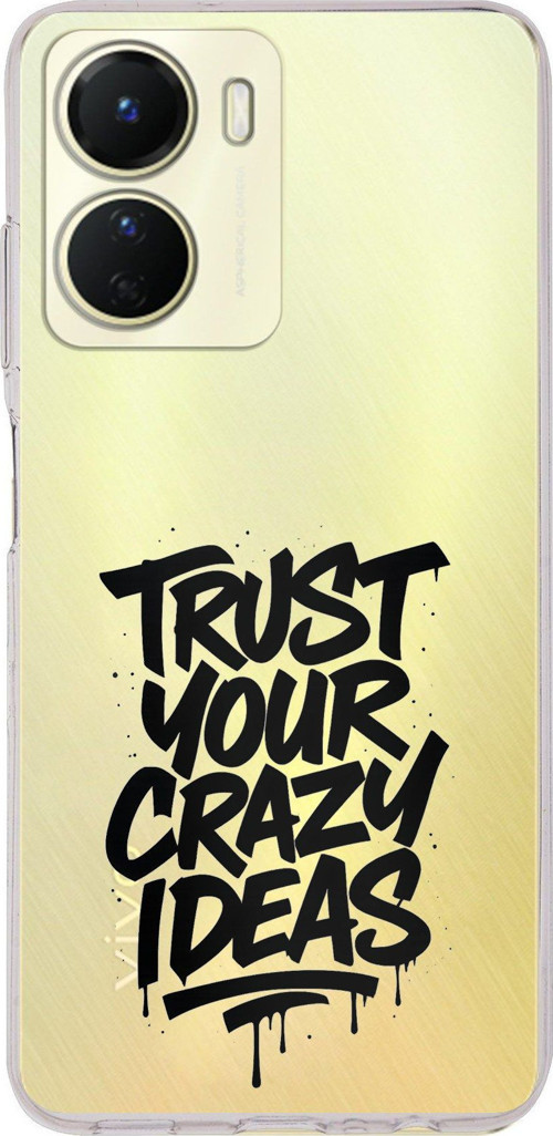 Vivo Y16 Uyumlu Crazy Trust Baskılı Silikon Kılıf