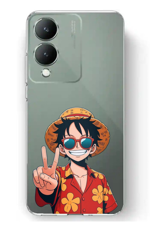 Vivo Y17s Uyumlu Monkey D. Luffy Tasarımlı Baskılı Silikon Kılıf