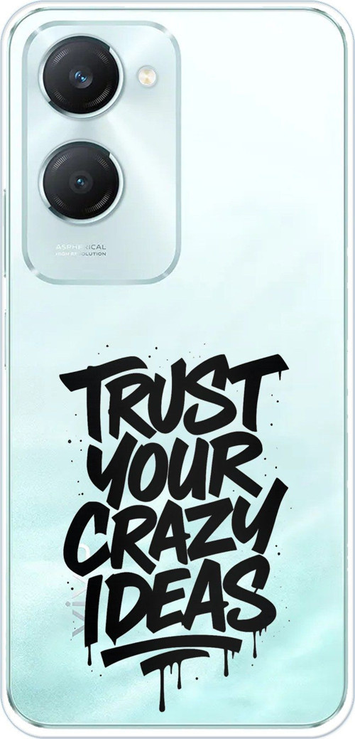 Vivo Y18 Uyumlu Crazy Trust Baskılı Silikon Kılıf