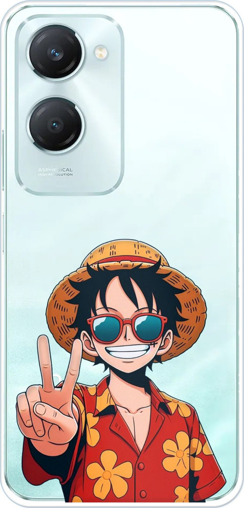 Vivo Y18 Uyumlu Monkey D. Luffy Tasarımlı Baskılı Silikon Kılıf