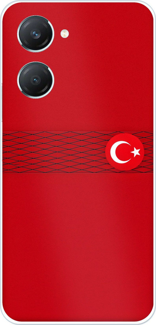 Vivo Y18 Uyumlu Türk Milli Takım Izgara Desenli Forma Baskılı Silikon Kılıf