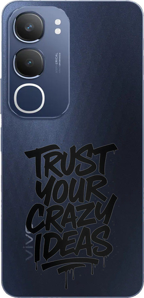 Vivo Y19s Uyumlu Crazy Trust Baskılı Silikon Kılıf