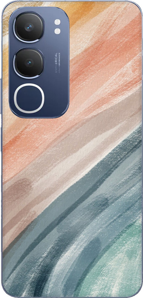 Vivo Y19s Uyumlu Modern Renk Paleti Baskılı Silikon Kılıf