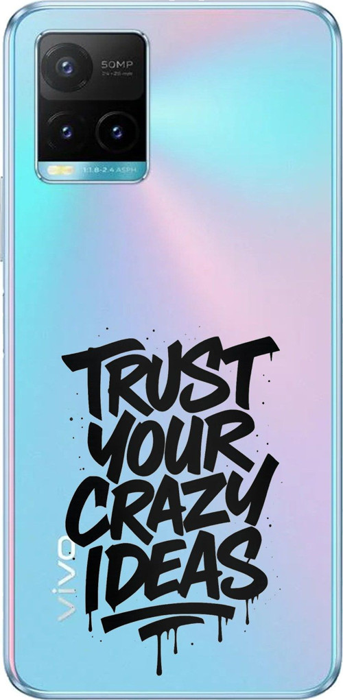 Vivo Y21S/Y33S/Y32 Uyumlu Crazy Trust Baskılı Silikon Kılıf