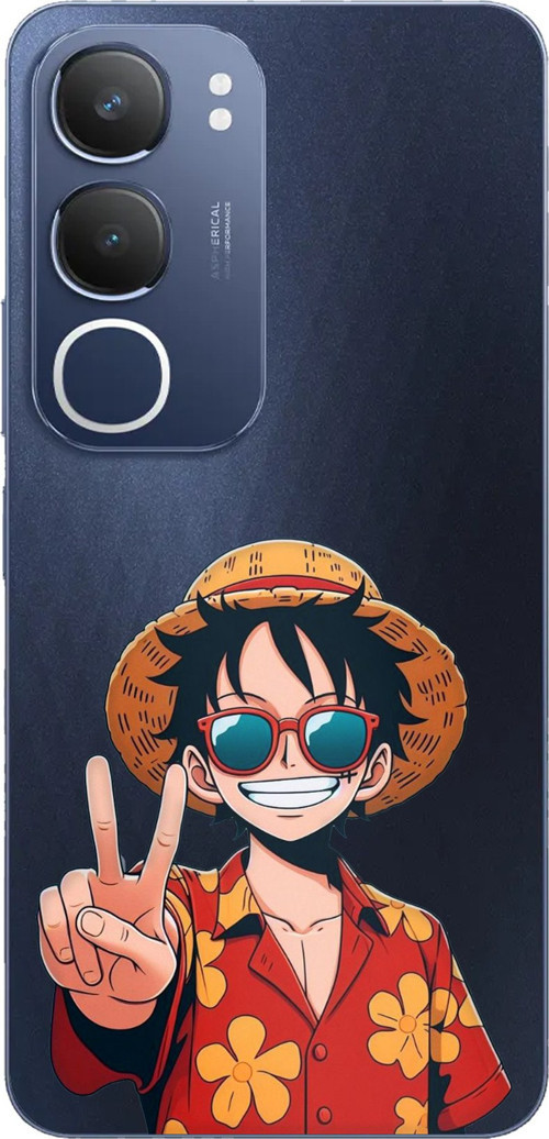Vivo Y19s Uyumlu Monkey D. Luffy Tasarımlı Baskılı Silikon Kılıf