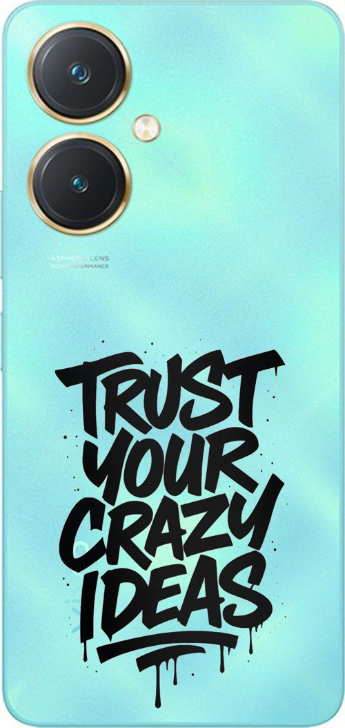 Vivo Y27 Uyumlu Crazy Trust Baskılı Silikon Kılıf