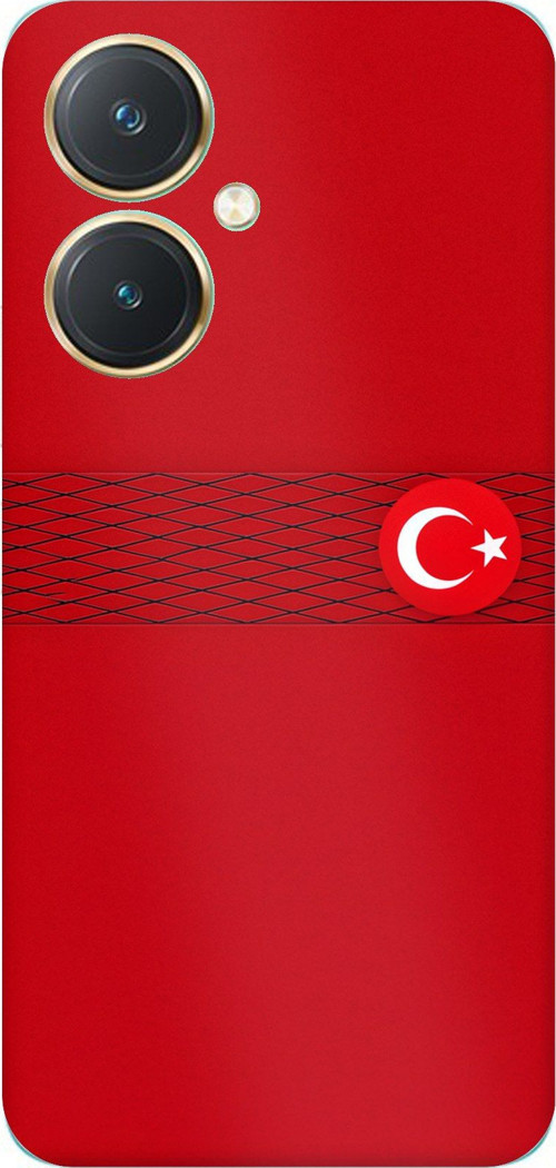 Vivo Y27 Uyumlu Türk Milli Takım Izgara Desenli Forma Baskılı Silikon Kılıf