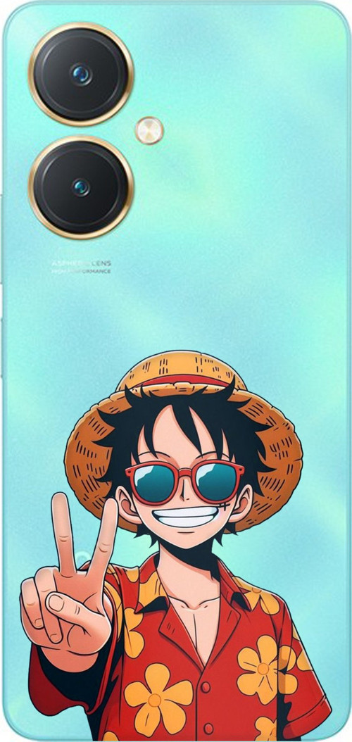 Vivo Y27 Uyumlu Monkey D. Luffy Tasarımlı Baskılı Silikon Kılıf