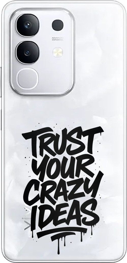 Vivo Y29 Uyumlu Crazy Trust Baskılı Silikon Kılıf