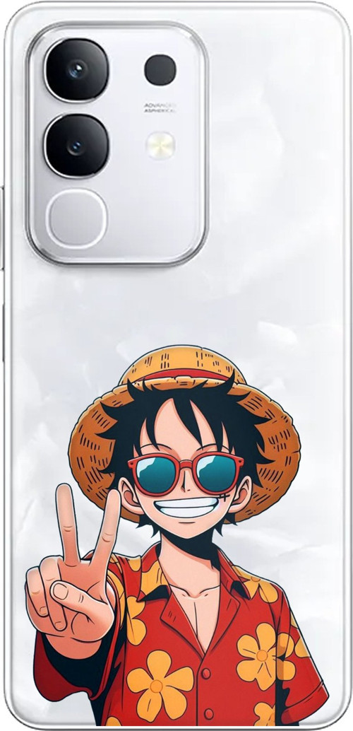 Vivo Y29 Uyumlu Monkey D. Luffy Tasarımlı Baskılı Silikon Kılıf