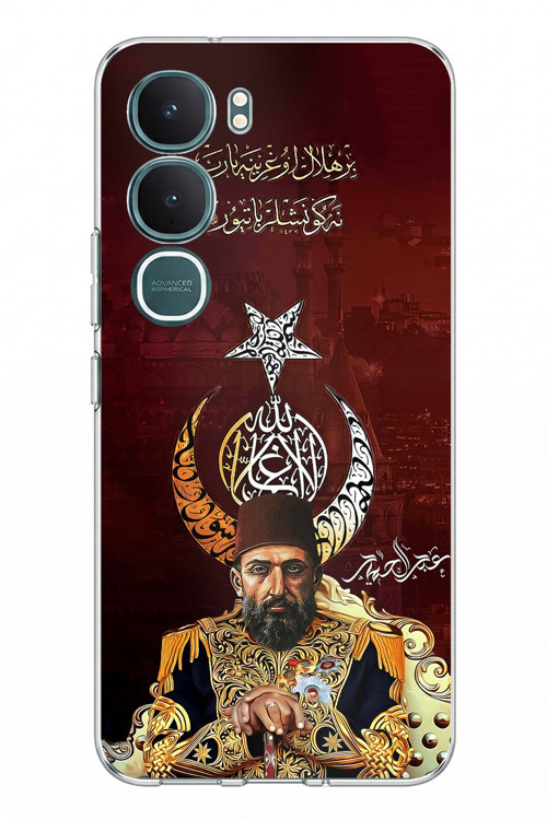 Vivo Y31 5G Uyumlu Abdülhamid Han Baskılı Silikon Kılıf