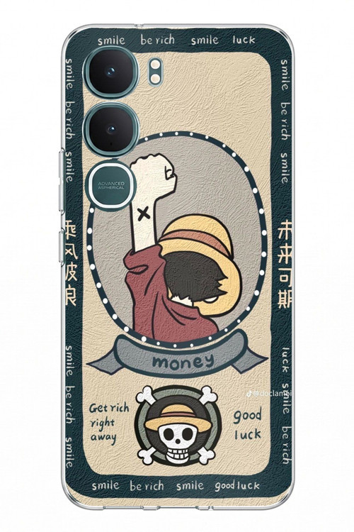 Vivo Y31 5G Uyumlu One Piece Dolar Baskılı Silikon Kılıf
