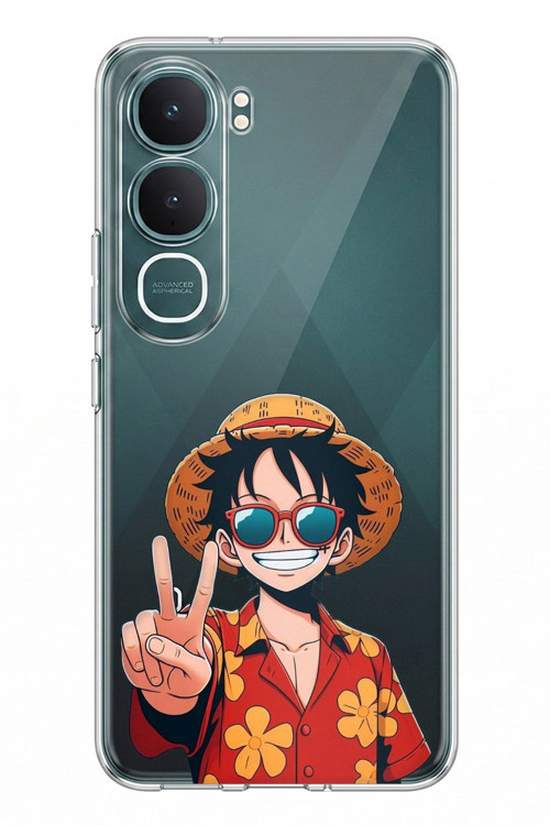 Vivo Y31 5G Uyumlu Monkey D. Luffy Tasarımlı Baskılı Silikon Kılıf
