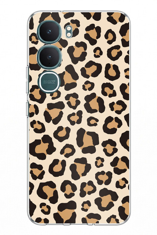 Vivo Y31 5G Uyumlu Vahşi Zarafet Leopar Desenli Baskılı Silikon Kılıf