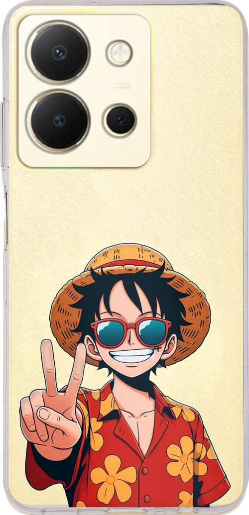 Vivo Y36 Uyumlu Monkey D. Luffy Tasarımlı Baskılı Silikon Kılıf
