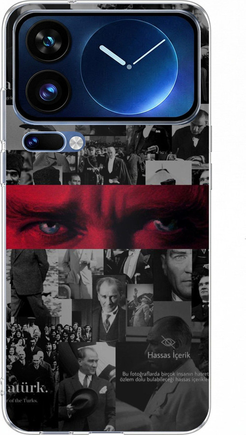 Xiaomi 17 Pro Max Uyumlu Atatürk Gözler Tasarım Baskılı Silikon Kılıf
