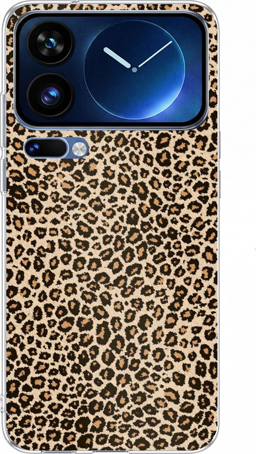 Xiaomi 17 Pro Max Uyumlu Leopar Tasarımlı Baskılı Silikon Kılıf