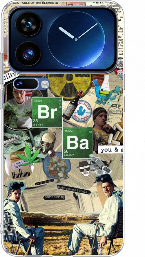 Xiaomi 17 Pro Max Uyumlu Breaking Bad Kolaj Baskılı Silikon Kılıf