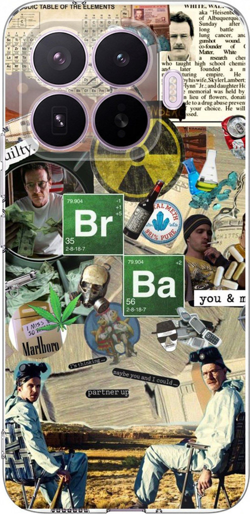 Xiaomi 17T Pro Uyumlu Breaking Bad Kolaj Baskılı Silikon Kılıf