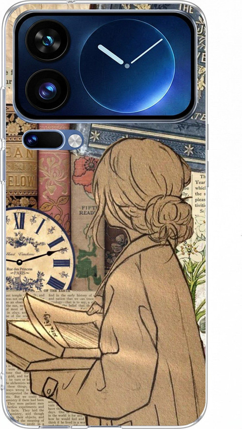 Xiaomi 17 Pro Max Uyumlu Retro Gazete Kadın Tasarımlı Baskılı Silikon Kılıf