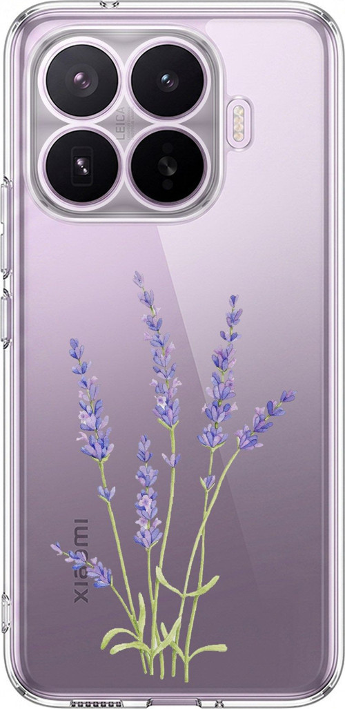 Xiaomi 17T Pro Uyumlu Lavanta Çiçek Tasarımlı Baskılı Silikon Kılıf