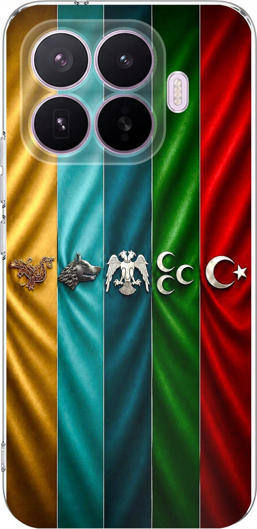 Xiaomi 17T Pro Uyumlu Tarihi Türk Devletleri Bayrakları Baskılı Silikon Kılıf