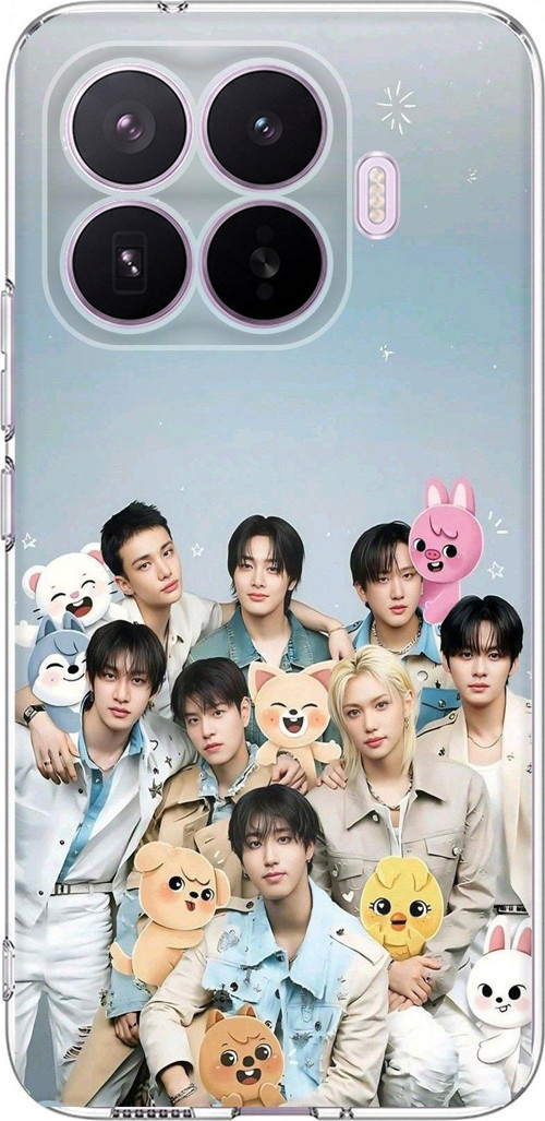 Xiaomi 17T Pro Uyumlu Tray Kids K-Pop Grubu ve SKZOO Temalı Baskılı Silikon Kılıf