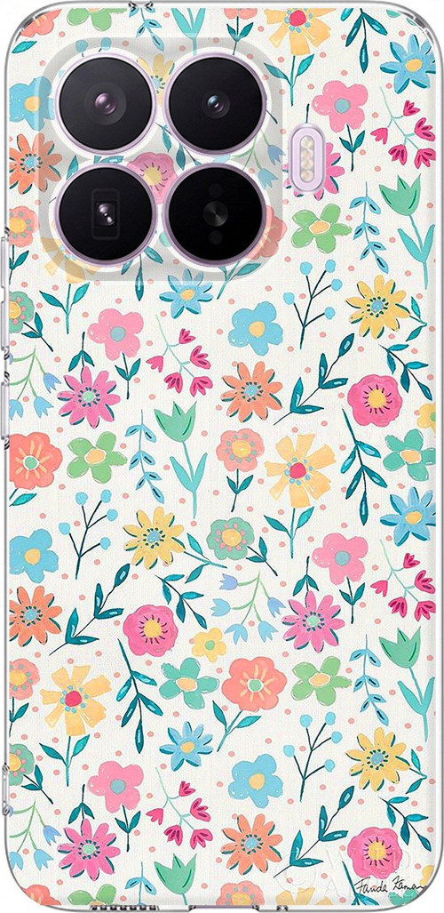 Xiaomi 17T Pro Uyumlu Dekoratif Çiçekler Baskılı Silikon Kılıf