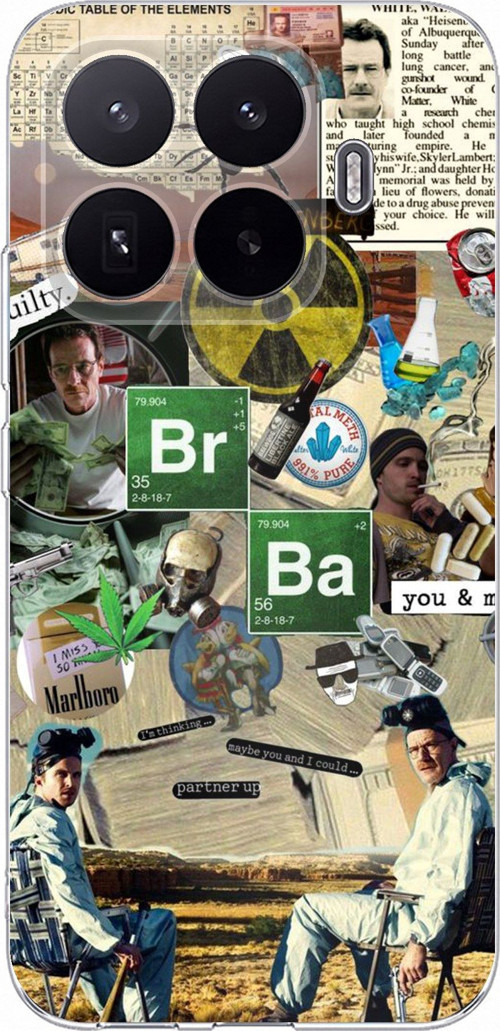 Xiaomi 17T Uyumlu Breaking Bad Kolaj Baskılı Silikon Kılıf