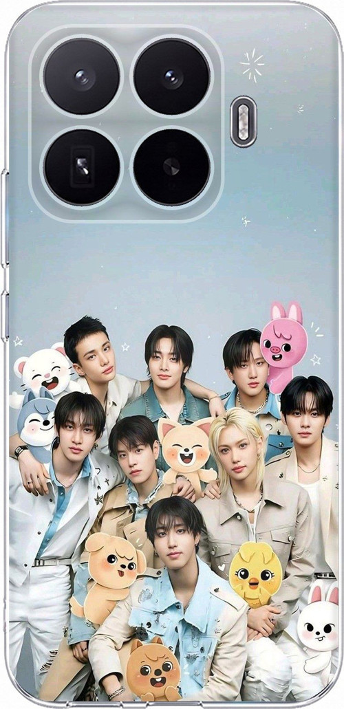 Xiaomi 17T Uyumlu Tray Kids K-Pop Grubu ve SKZOO Temalı Baskılı Silikon Kılıf