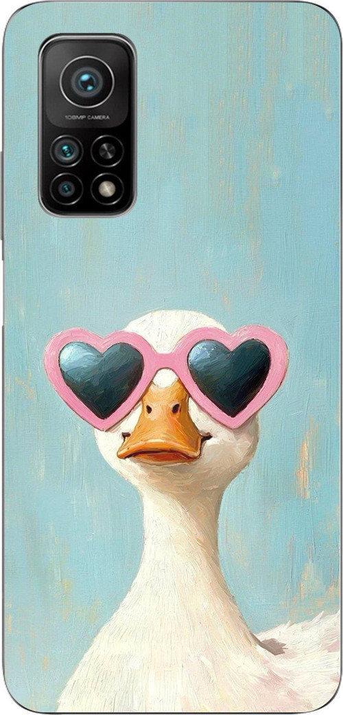 Xiaomi Mi 10T-10T PRO Uyumlu Yağlı Boya Pop-Art Ördek Baskılı Silikon Kılıf