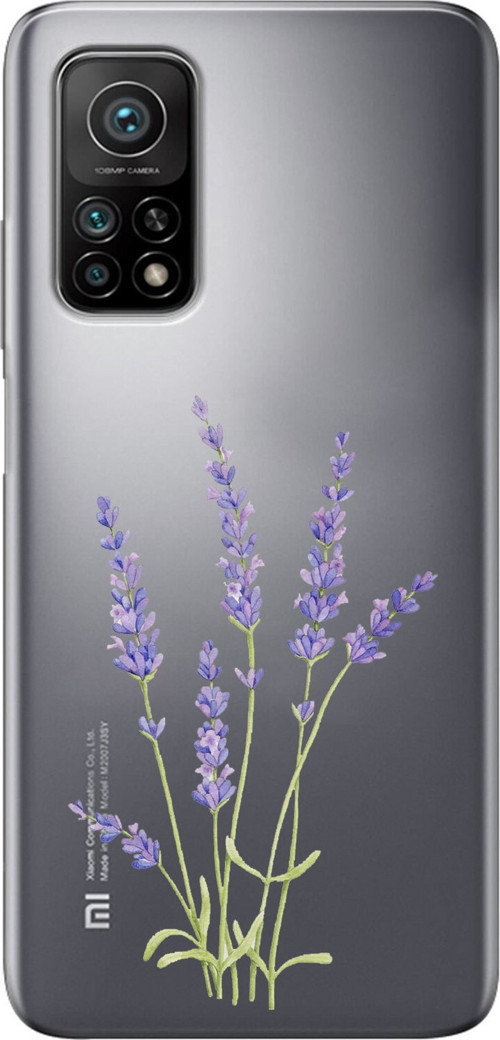 Xiaomi Mi 10T-10T PRO Uyumlu Lavanta Çiçek Tasarımlı Baskılı Silikon Kılıf