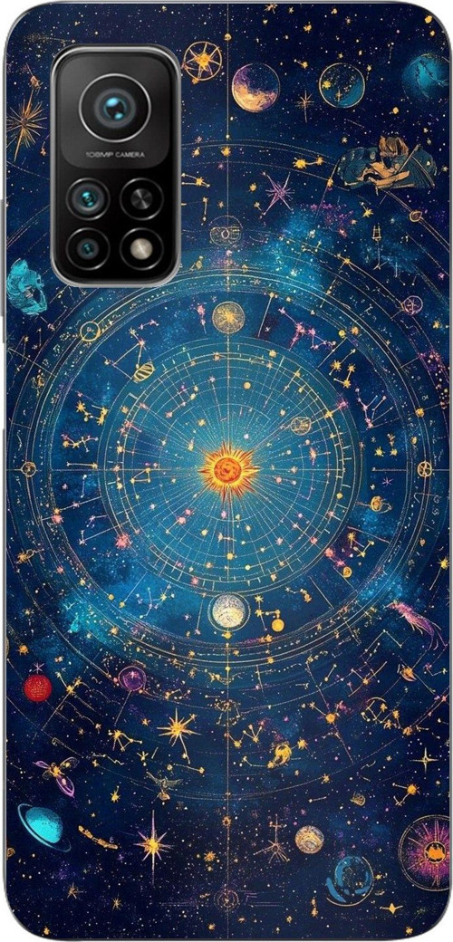 Xiaomi Mi 10T-10T PRO Uyumlu Yıldız Atlası Kozmik Rehber Baskılı Silikon Kılıf