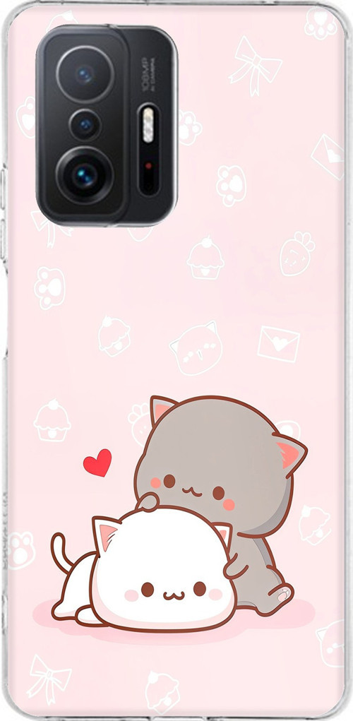Xiaomi Mi 11T-11T PRO Uyumlu Sevimli ve Remontik Kediler Baskılı Silikon Kılıf