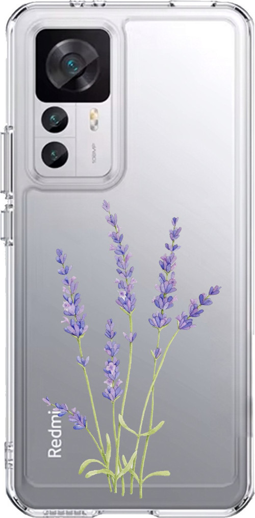 Xiaomi Mi 12T-12T PRO Uyumlu Lavanta Çiçek Tasarımlı Baskılı Silikon Kılıf