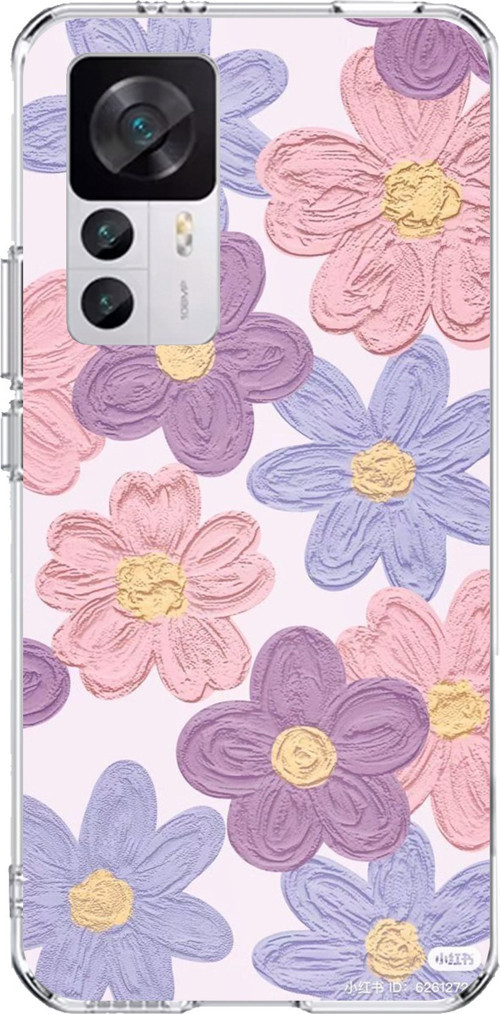 Xiaomi Mi 12T-12T PRO Uyumlu Renkli Papatyalar Sulu Boya Baskılı Silikon Kılıf