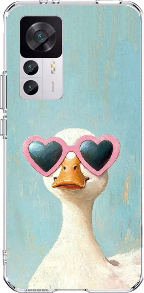 Xiaomi Mi 12T-12T PRO Uyumlu Yağlı Boya Pop-Art Ördek Baskılı Silikon Kılıf