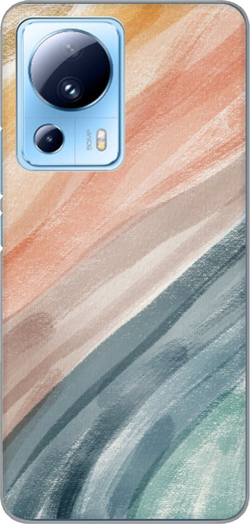 Xiaomi Mi 13 Lite Uyumlu Modern Renk Paleti Baskılı Silikon Kılıf