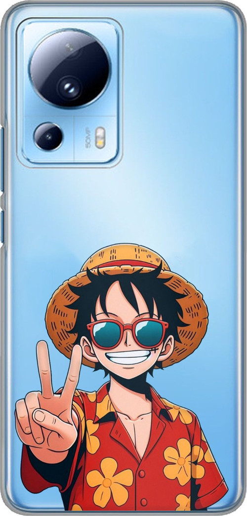 Xiaomi Mi 13 Lite Uyumlu Monkey D. Luffy Tasarımlı Baskılı Silikon Kılıf